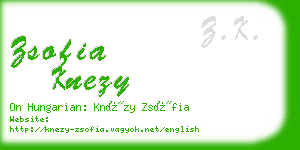 zsofia knezy business card